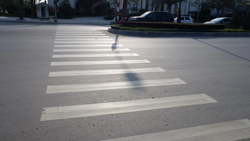 Crosswalk on the road