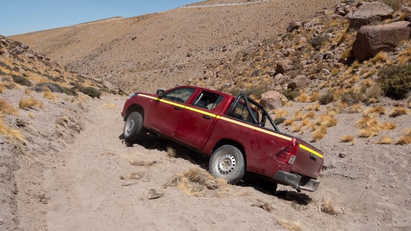 Driving through impossibly difficult roads
