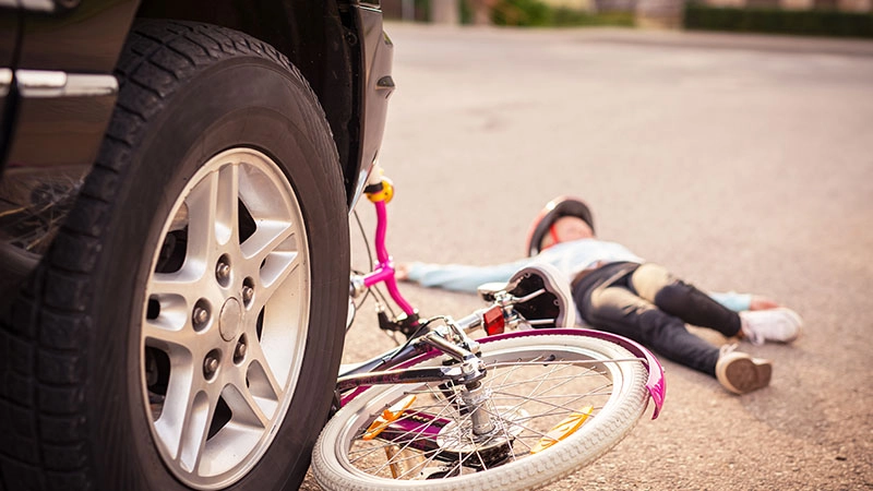 Girl crashed in pedestrian