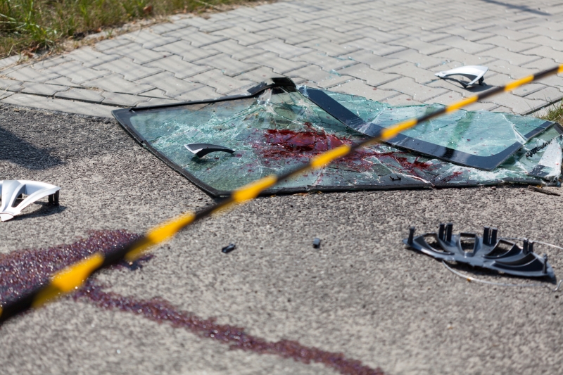 View of accident area on the street