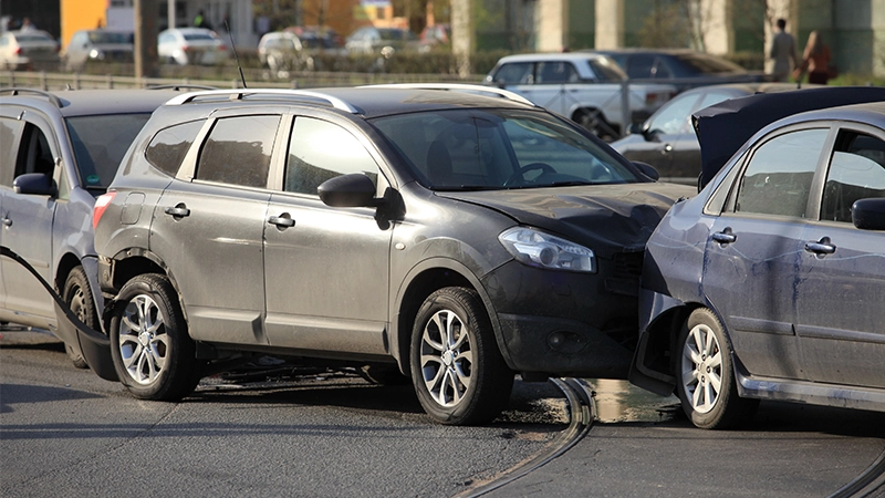 Three-Vehicle Crash