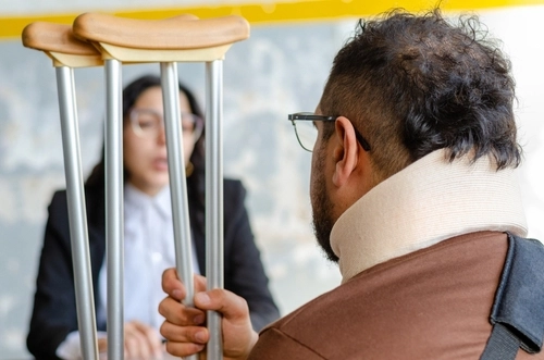 Dayton Truck Accident Lawyer Consulting Injured Client